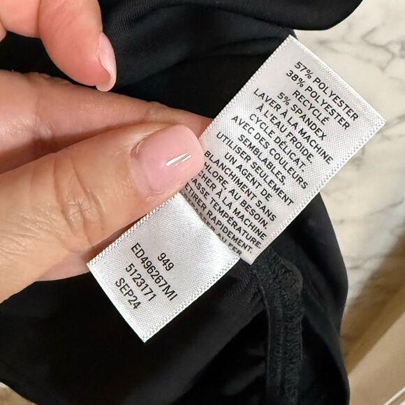 NEW Nordstrom Open Edit Black Cowl Neck Dolman Sleeve Cocktail Dress L - Picture 8 of 9